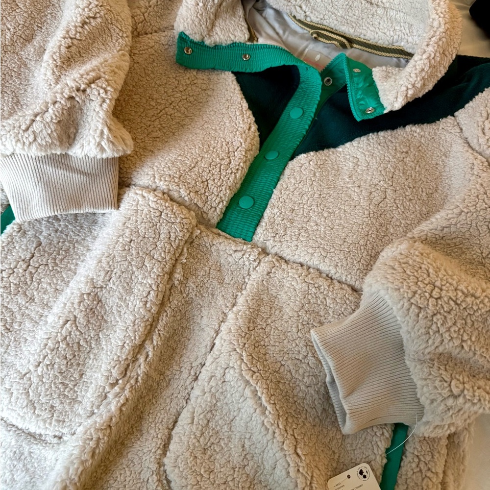 fp movement by Free People Cozy Cream and Green Womens Pullover